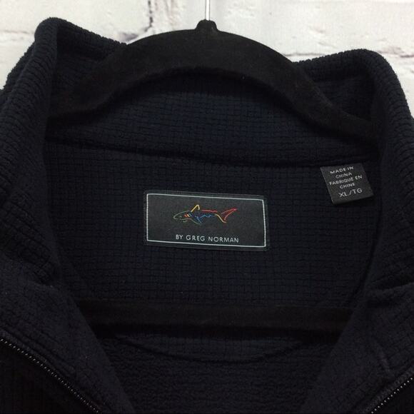 Greg Norman Fleece Pullover Men's Size XL Navy 1/4 Zip Golf Athleisure Mock Neck - Picture 2 of 8